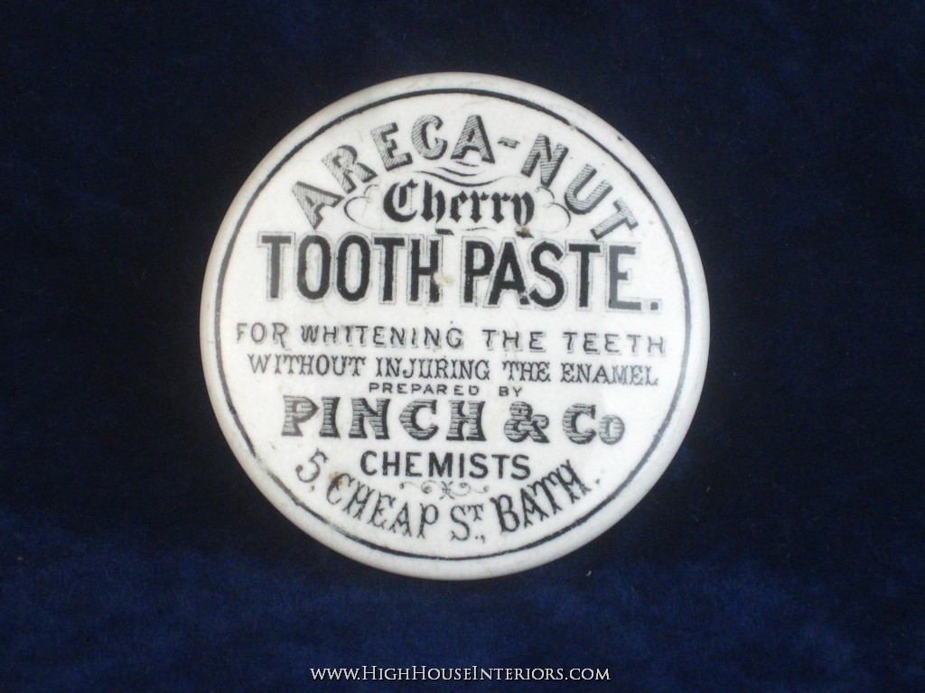 Old Pot Lid Pinch and Co Tooth Paste Bath - Close to perfect - with base - 3