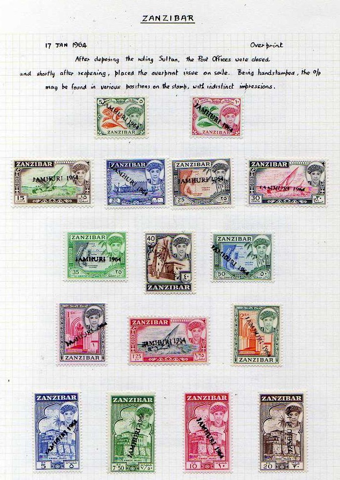 ZANZIBAR: 1895-1967 OG AND USED COLLECTION IN ALBUM, SETS, PART SETS, COVERS, POSTAGE DUES ETC. (