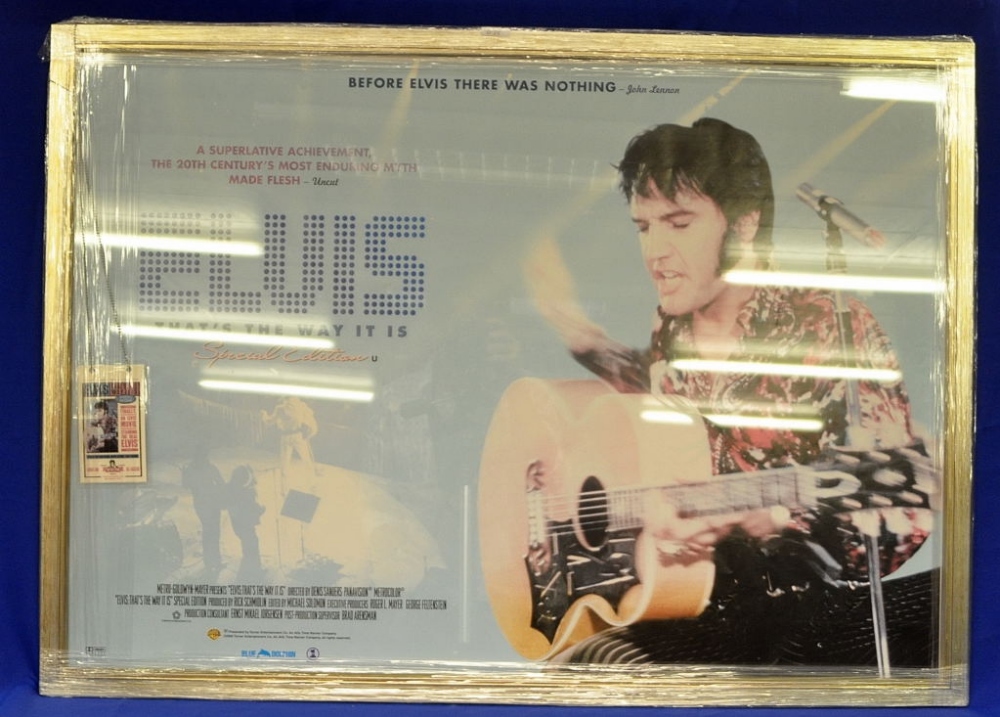 ELVIS 'THATS THE WAY IT IS' SPECIAL EDITION POSTER WITH CONCERT PASS - MOUNTED AND FRAMED (FRAME