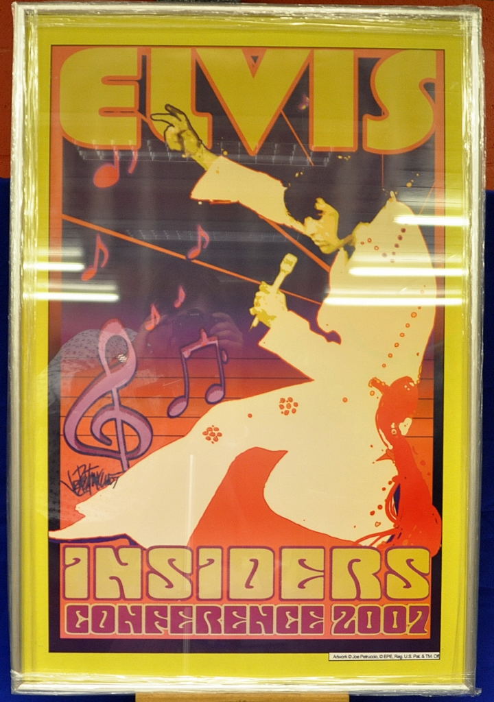 POSTER ELVIS 'INSIDERS' CONFERENCE 2007 - JOE PETRUCCIO (FRAME 94 X 63 CM APPROX)