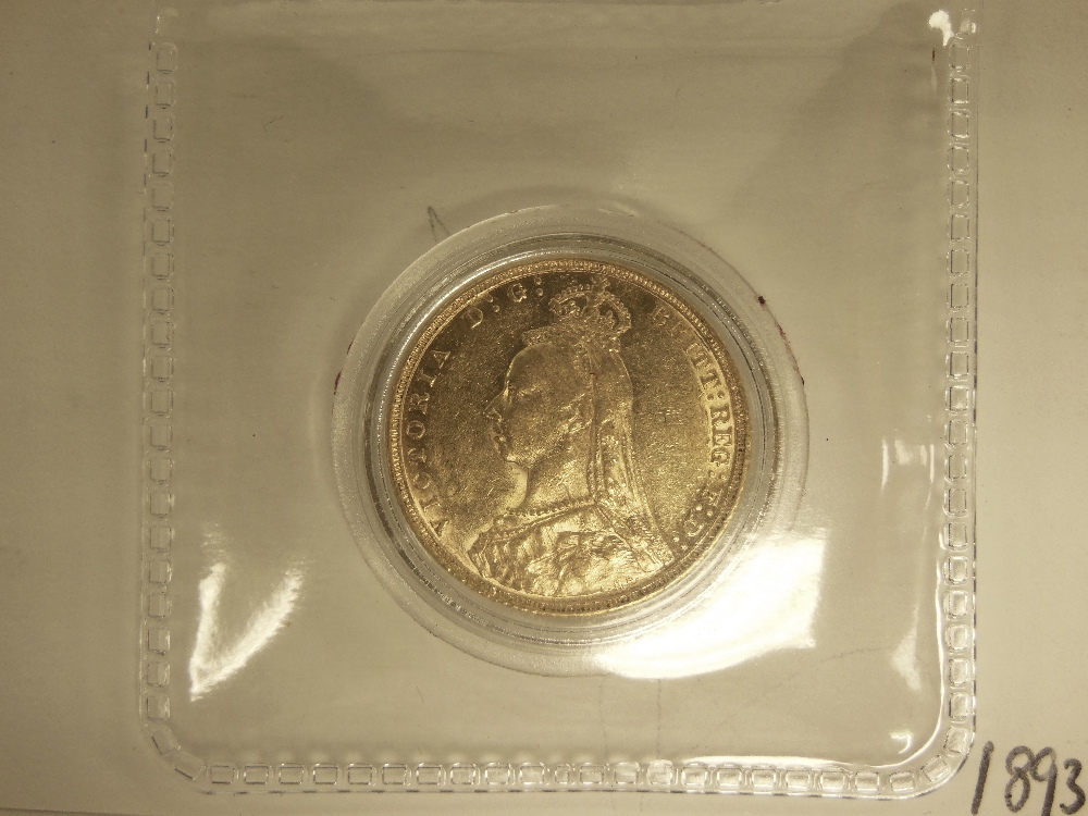 GOLD SOVEREIGN: 1893 (M)