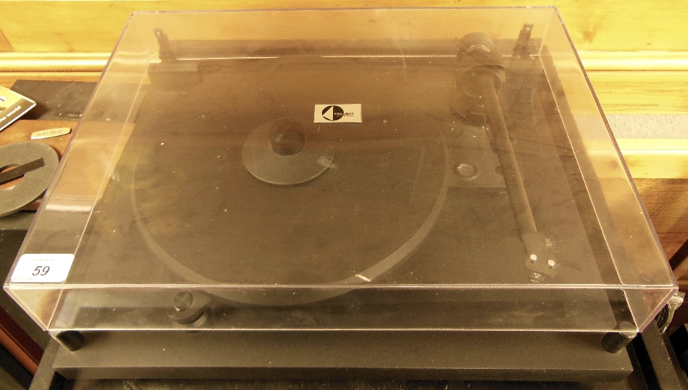 A PRO-JECT AUDIO SYSTEMS RECORD TURNTABLE DECK. SOLD AS SEEN