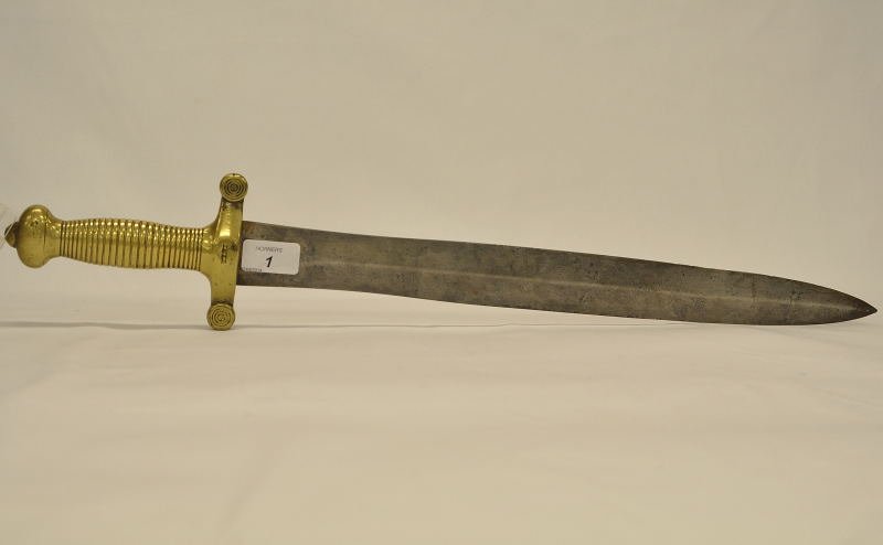 A C19TH FRENCH MODEL 1831 INFANTRY SWORD, GLADIUS PATTERN STAMPED TARABOTTS, PARIS, 63CM