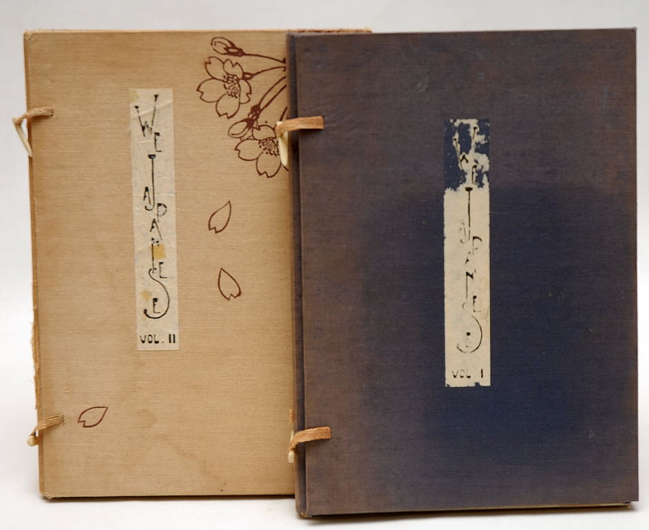 2 VOLUMES "WE JAPANESE" BOOKS WRITTEN BY FREDERIC DE GARIS, BEARING INSCRIPTION TO FIRST PAGE