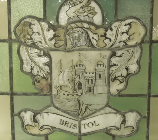 STAINED GLASS PANEL, BRISTOL COAT OF ARMS, 45 X 58 CM APPROX - Image 2 of 4