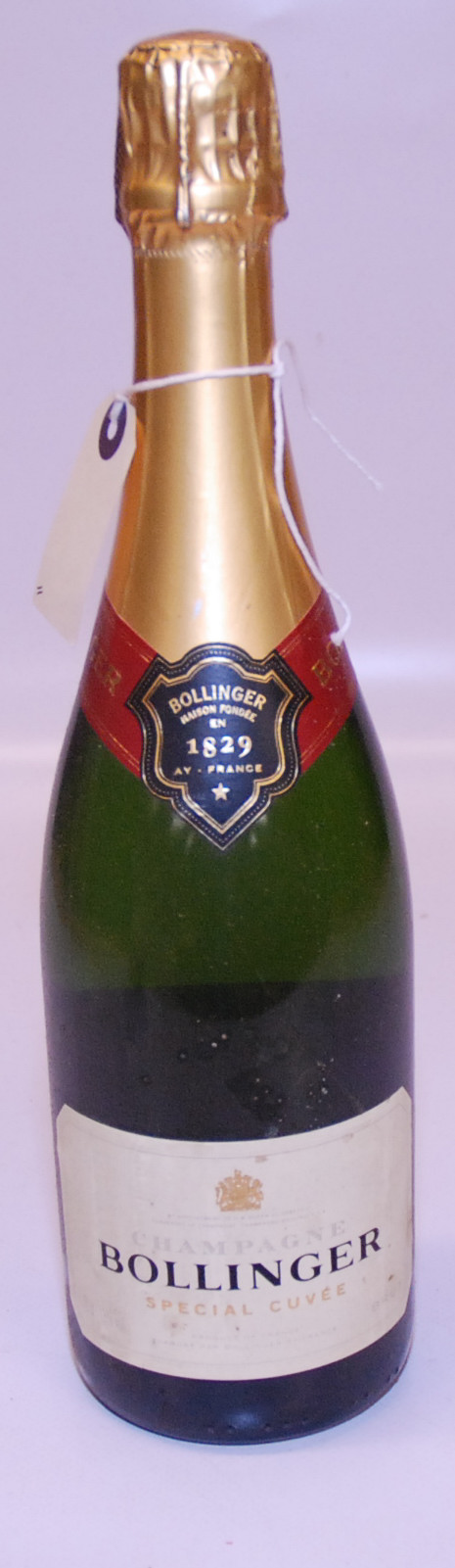 A BOTTLE OF CHAMPAGNE - BOLLINGER SPECIAL CUVEE BRUT CHAMPAGNE, FRANCE