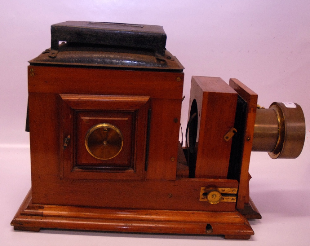 MAHOGANY MAGIC LANTERN (ELECTRIC) COLLECTORS ITEM ONLY SOLD AS SEEN