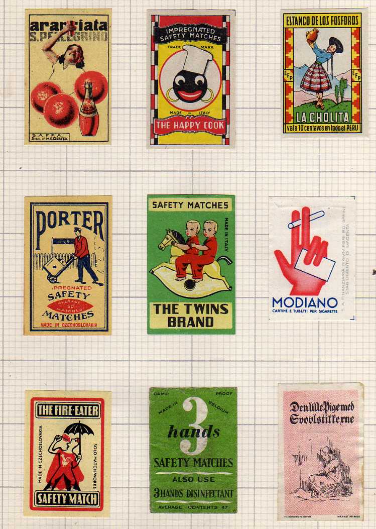 A COLLECTION OF VINTAGE MATCHBOX LABELS ON LEAVES AND LOOSE (FEW 100'S)