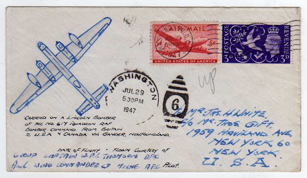 BINDER WITH MIXED AIRMAIL AND OTHER COVERS, POST WWII AUSTRALIAN APO COVERS (10), 1947 617