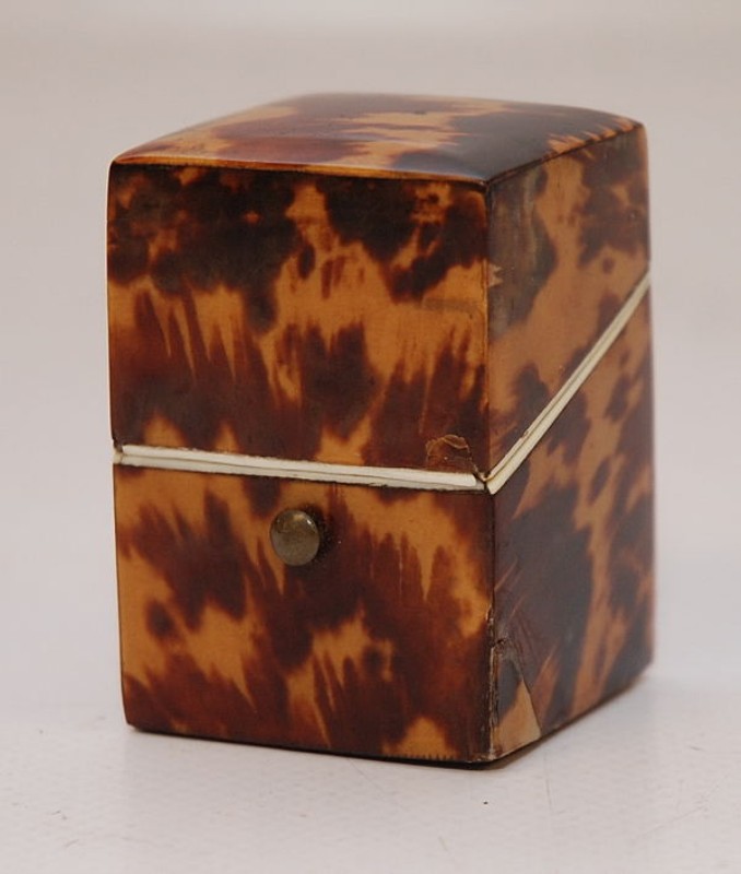 TORTOISESHELL TRAVELLING INK BOX a/f