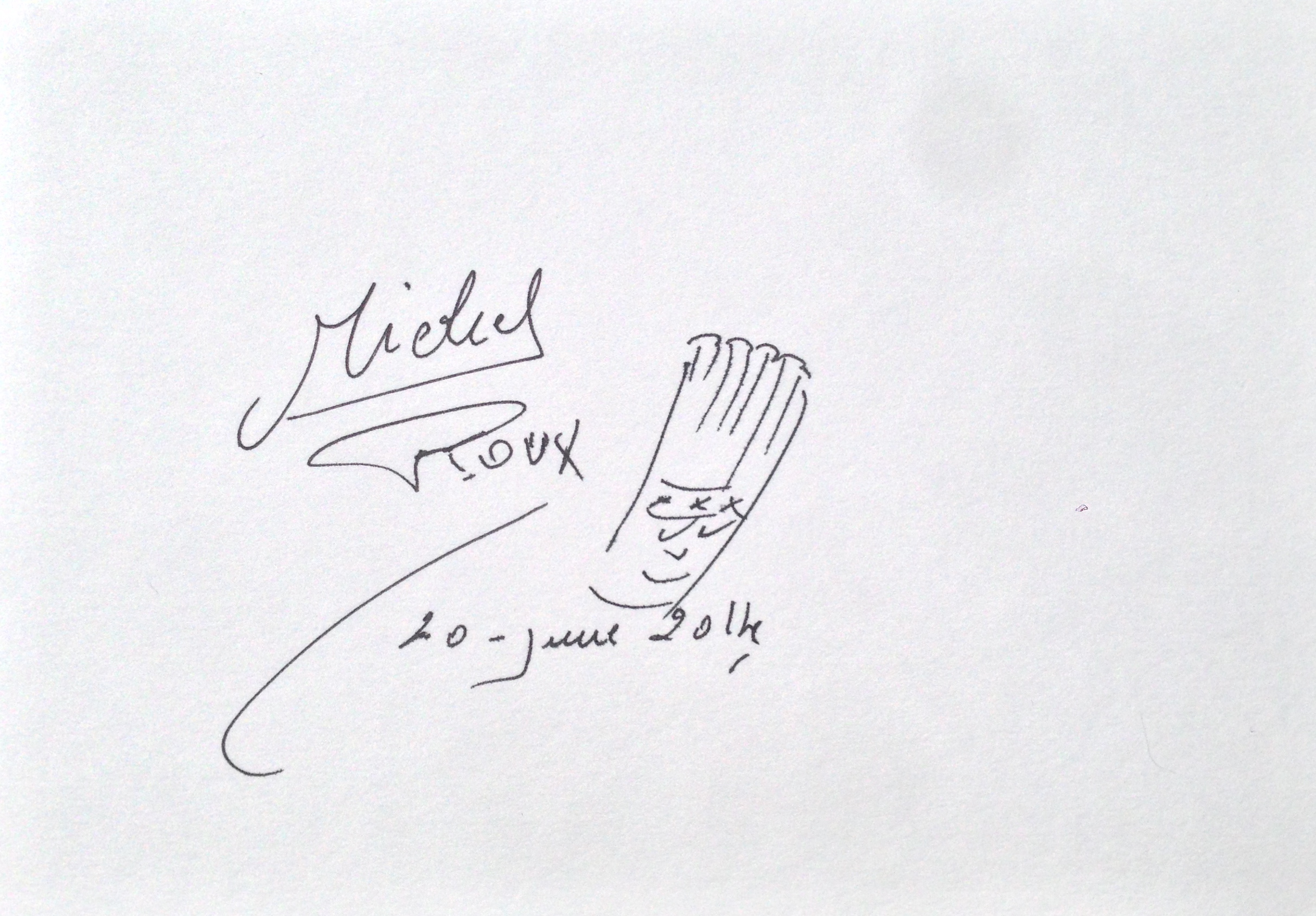 Michel Roux Snr Untitled sketch, signed, pen and ink on paper Dated 20 June 2014 12 x 17cm.