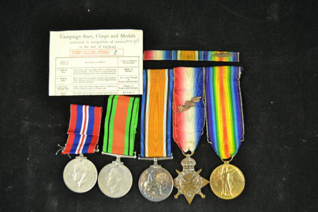 A 1st World War three medal group awarded to Leiut. W.C. Blackham RAMC comprising War Medal, Victory