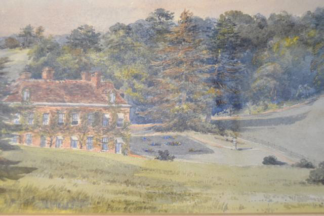 Emma Jane Woollet (c1883-85) - Bere Court, Pangbourne - 18x26cm watercolour   CONDITION REPORT: