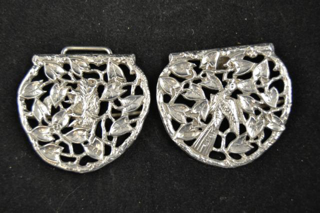 A nurse's silver buckle with bird and bird's nest design, London 1897   CONDITION REPORT:  good