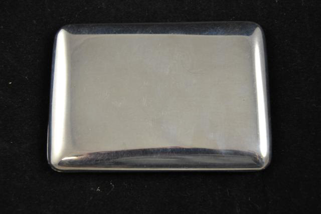 An Asprey & Co silver cigarette case with slide action opening, London 1921 - approx gross weight