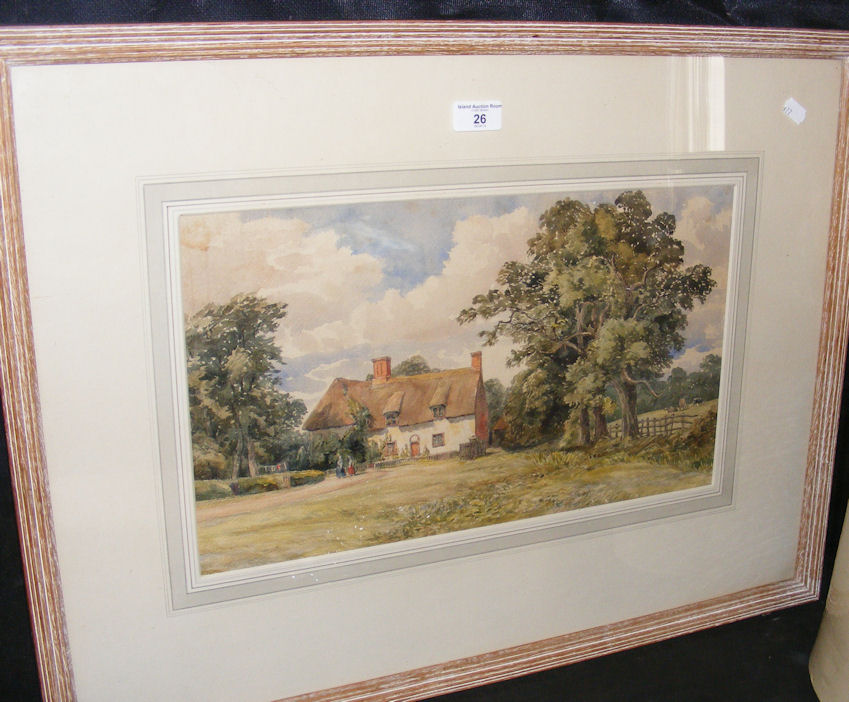 19th century ENGLISH SCHOOL - 26cm x 45cm - watercolour “Conington” - unsigned.