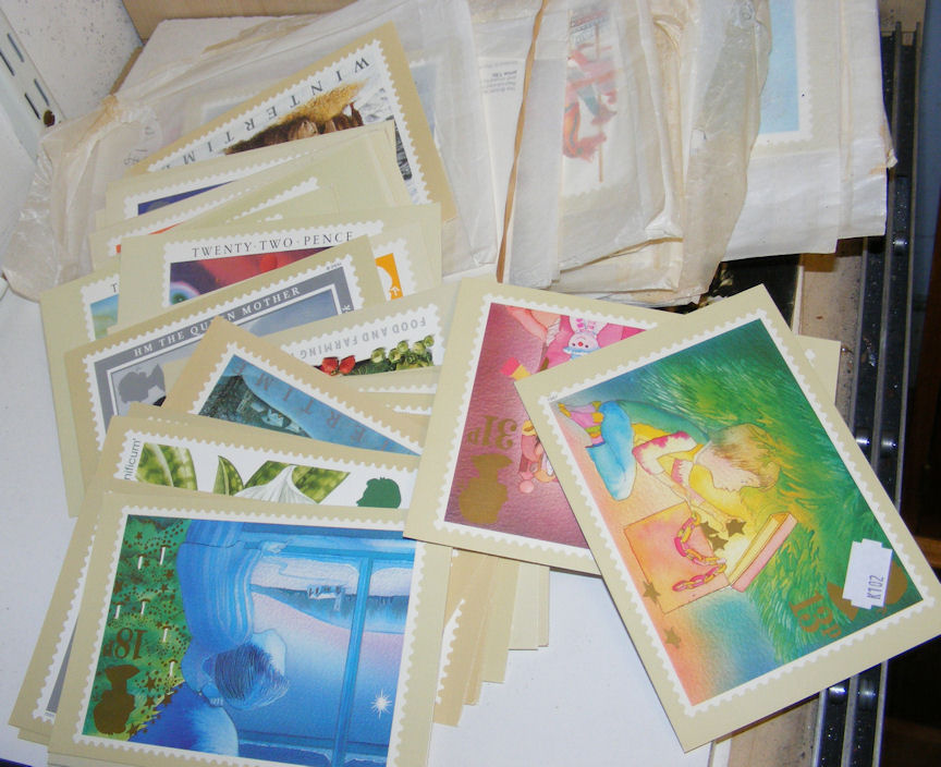 A selection of Post Office picture cards, together with other stamp related items including United