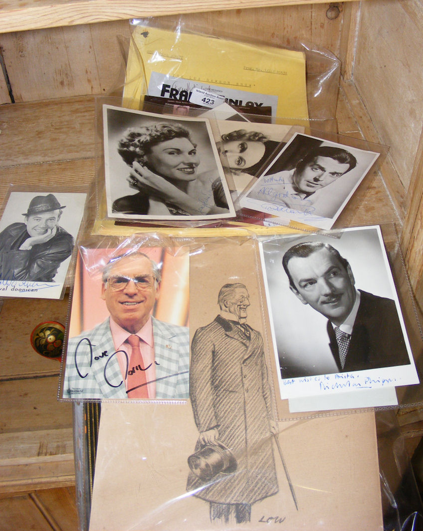 Various signed photographs including Val Doonican, Josephine Douglas, together with other related