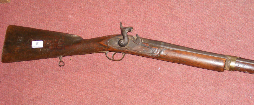 An early percussion rifle with 102cm barrel, stamped to the stock 1615.