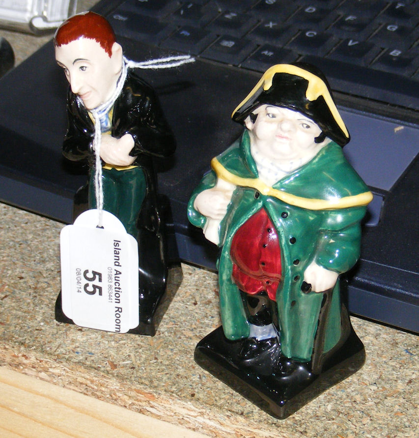 Two miniature Royal Doulton Dickens figures “Uriah Heep” and “Bumble”.