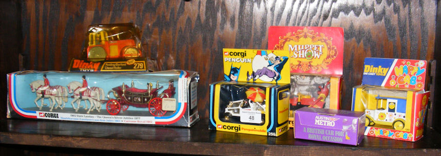 Six various boxed model vehicles, including Corgi State Landau etc.