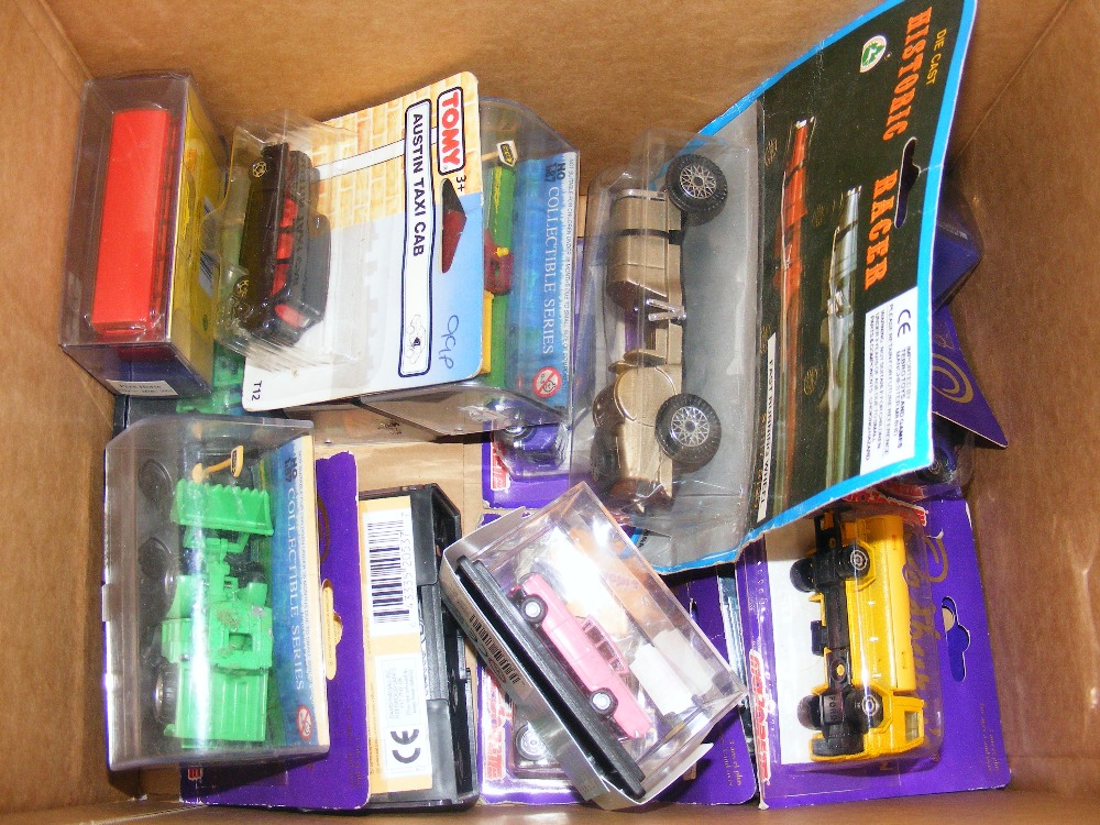 A box of diecast cars.