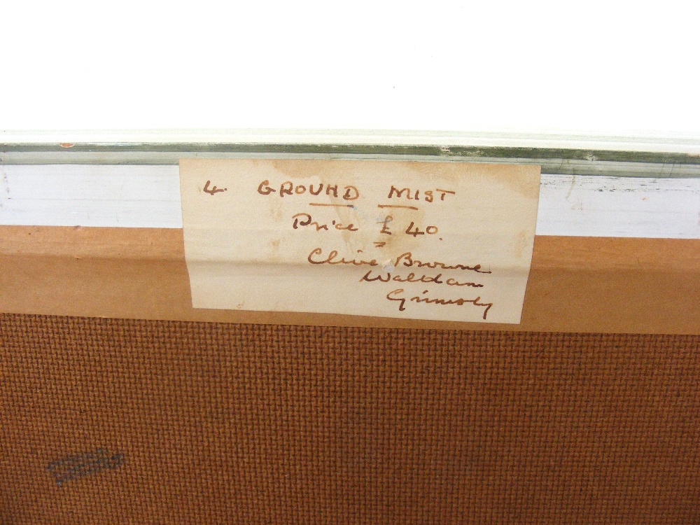 A oil painting titled "4 Ground Mist" signed by local Grimsby artist Clive Richard Browne (1901 - - Image 3 of 3