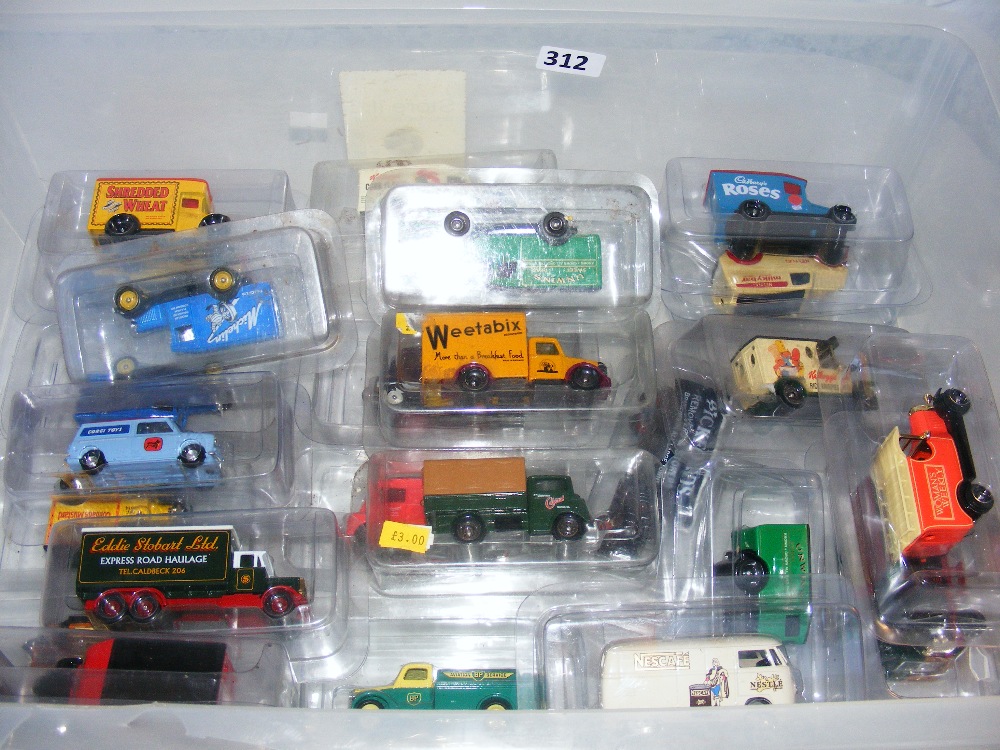 A box of diecast cars.