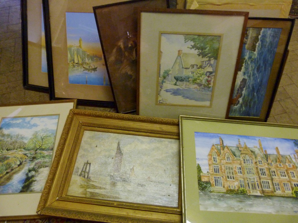 A Collection of Watercolours, pastels and oils