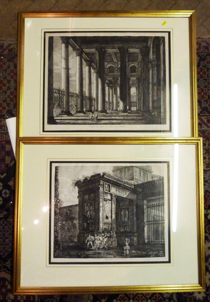 After Rossini, A Pair of Black and White Engravings dated 1820 and 1821, 44 x 55 cms