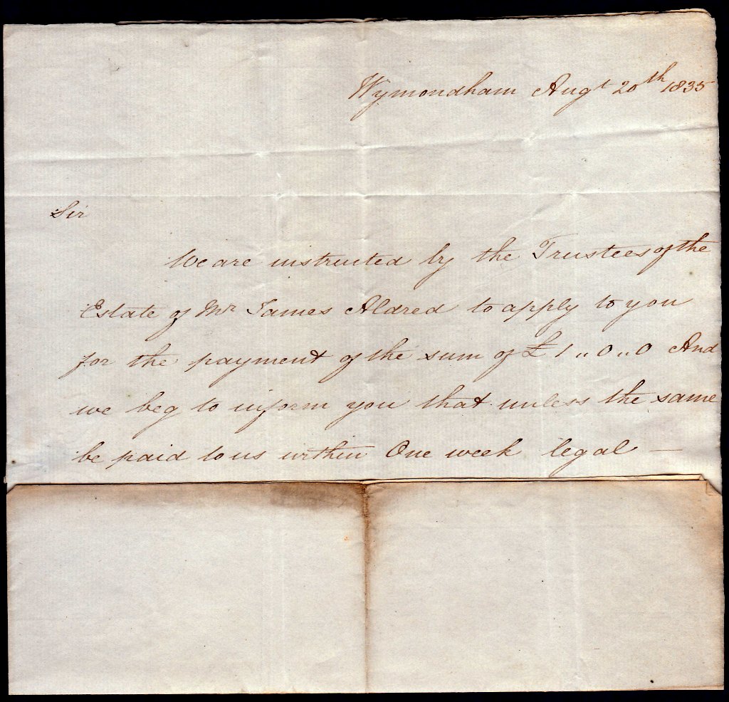 Norfolk Postal History - 1835 EL  Wymondham/Long Stratton XX Willcocks NK22K + too late XX in Black