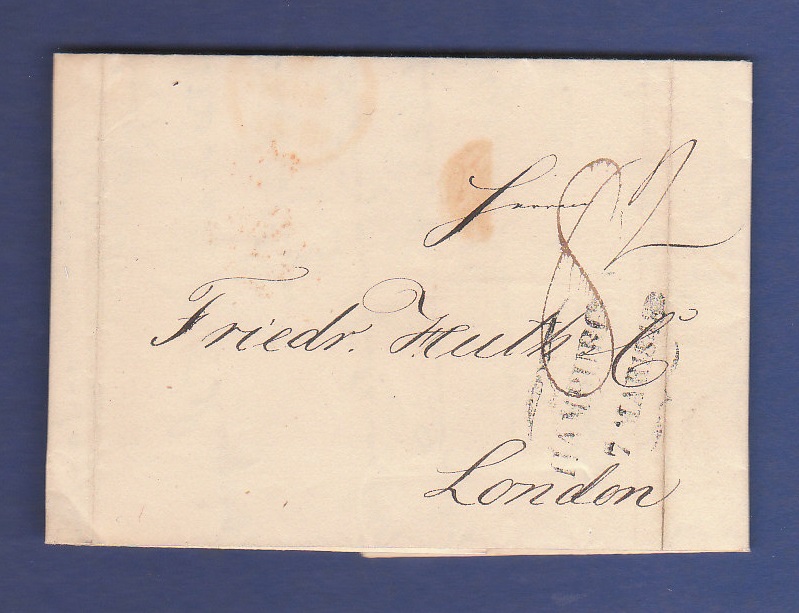 Germany/London - 1848  SL Hamburg + date in Black.