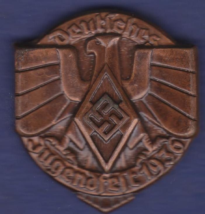 Germany - Hitler Youth Tinies 1936 full metal cut out badge.