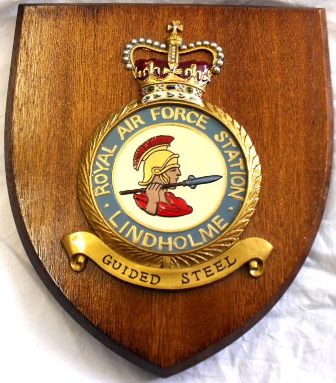 Royal Air Force Station Lindholme. Standard R.A.F. Frame, Qec. Central Device:- Profile of a Roman