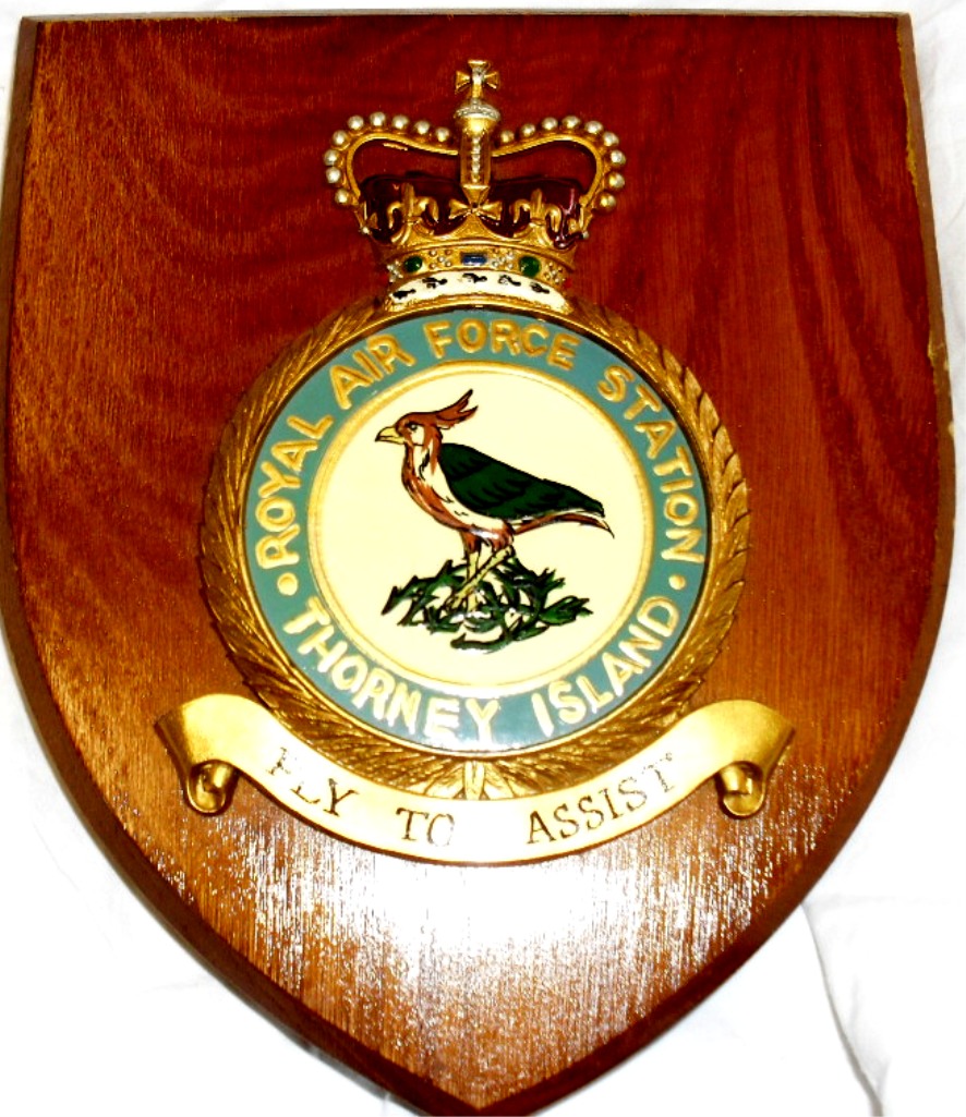 Royal Air Force Station Thorney Island. Standard R.A.F. Frame, Qec. Central Device:- A bird on a