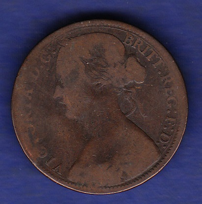 Great Britain 1864 Penny S3954 F Crosslet 4