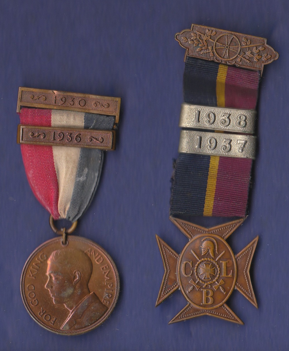 Church Lads Brigade with 1937 & 1938 clasps, and King Edward VIII British Empire Day with 1930 and