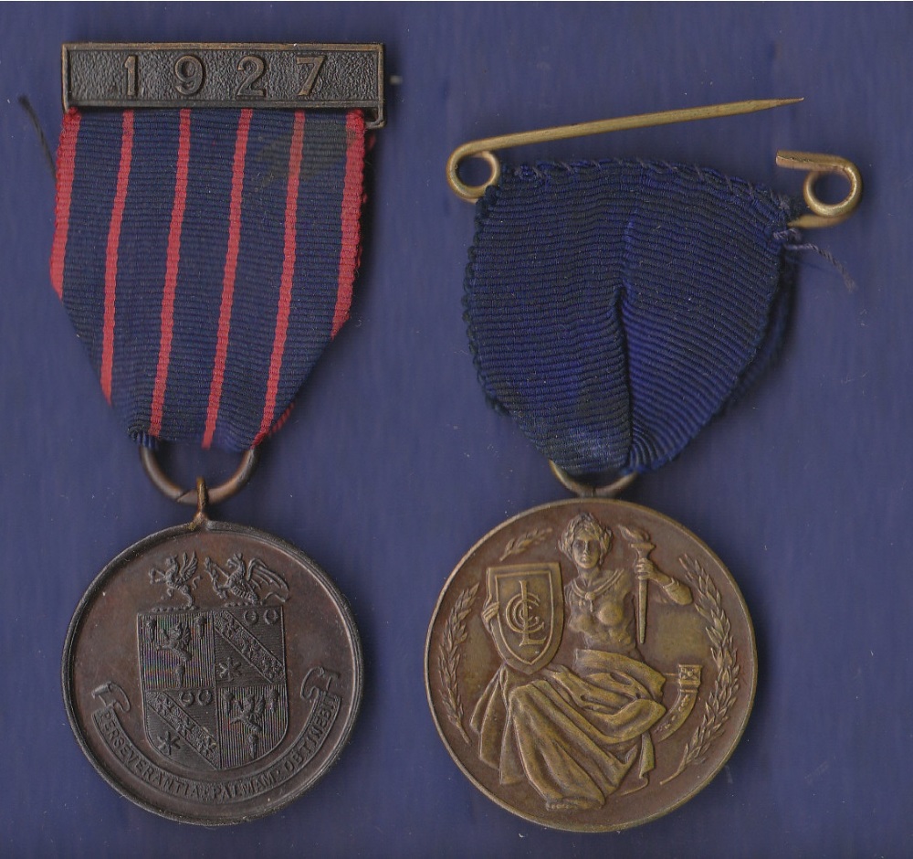 Gas Light and Coke company Centenary Medal 1812-1912 and a `Lucas Tooth` boys training medal for