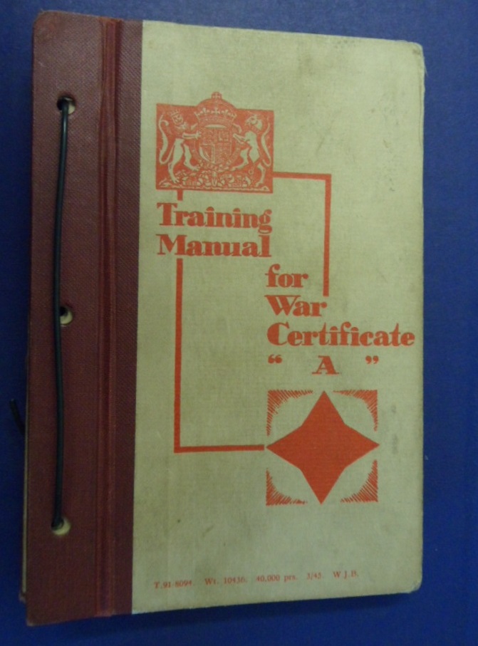 Militaria - World War II Training Booklet  British Army Cadets, 1940`s - Training `Manual for War