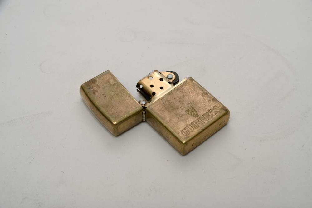 solid brass guinness zippo lighter