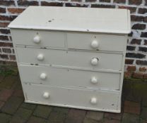 Painted Vict chest of drawers
