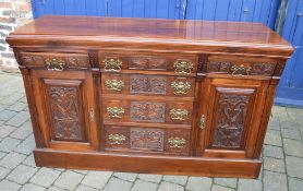 Vict carved sideboard