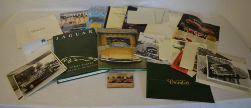 Lg quantity of Jaguar & Daimler booklets, books, photographs etc