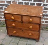 Sm Vict chest of drawers on bun feet