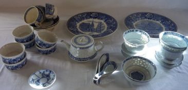 Various blue and white ceramics inc Wedgwood & Pillivuyt