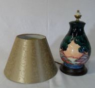 Moorcroft lamp base (with shade) H 21 cm