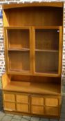 Retro Nathan teak display cabinet 193 by 102cms