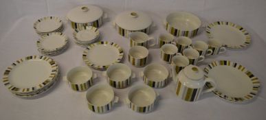 Staffordshire Midwinter part dinner service approx 51 pieces