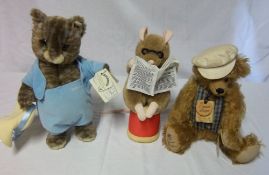 Beatrix Potter Tom Kitten and The tale of Gloucester mouse & 'Captain Roger' Countrylife teddy bear