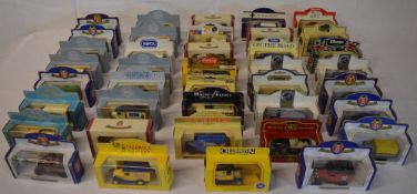 Lledo die cast model cars inc Antique Roadshow, Tetley, Blue Cross, Oxford Die Cast etc